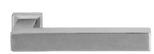 Deurklink RVS geborsteld op vierkant rozet- type Kubus Minimalistic- per paar - ASG E&A