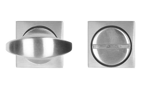 RVS geborstelde vierkant wc slot - toilet/wc garnituur minimalistic - per set - Entra E&A