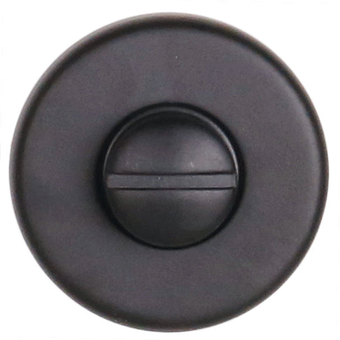 Mat zwarte wc badkamer slot - modern strak op rond rozet 50mm - per set merk ASG E&A