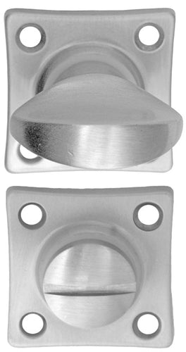 WC garnituur Mat Chroom 38mm vierkant