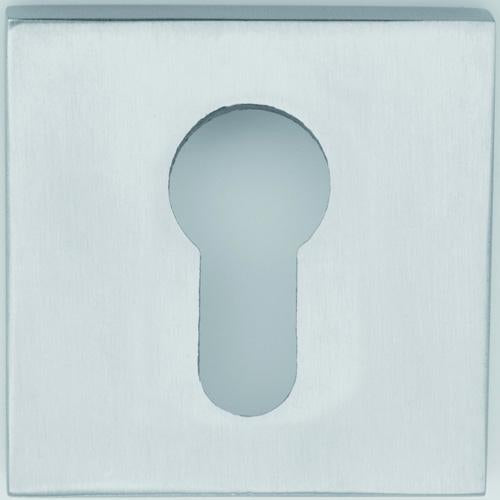 Cilinderrozet Mat Nikkel 52mm per paar vierkant