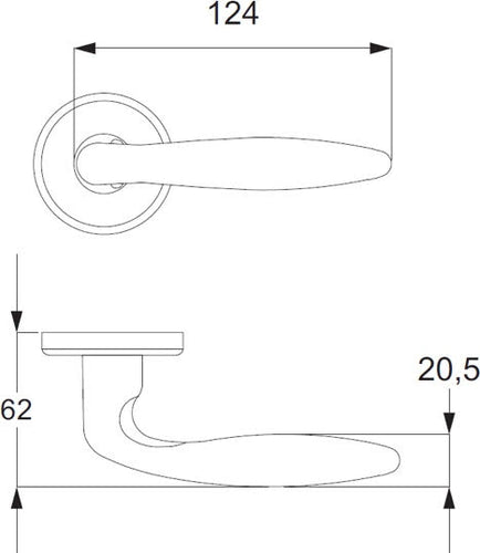 Mat zwarte deurklink op rond rozet - type Arena -  per paar - merk ASG E&A